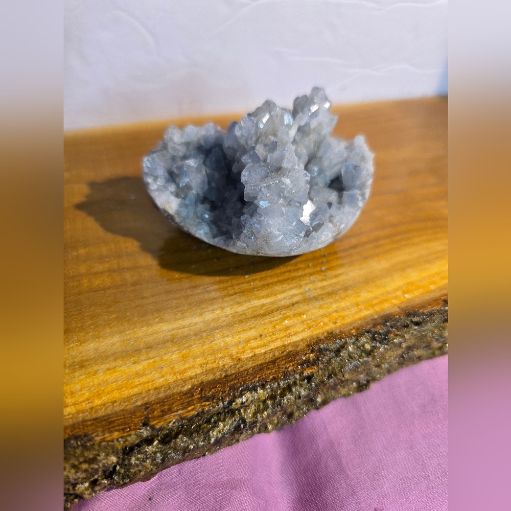 Natural Blue Celestite Crystal Geode